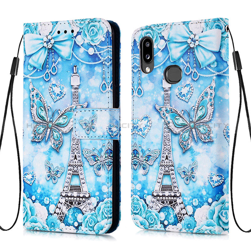 Funda de Cuero Cartera con Soporte Patron de Moda Carcasa Y02B para Samsung Galaxy M01s