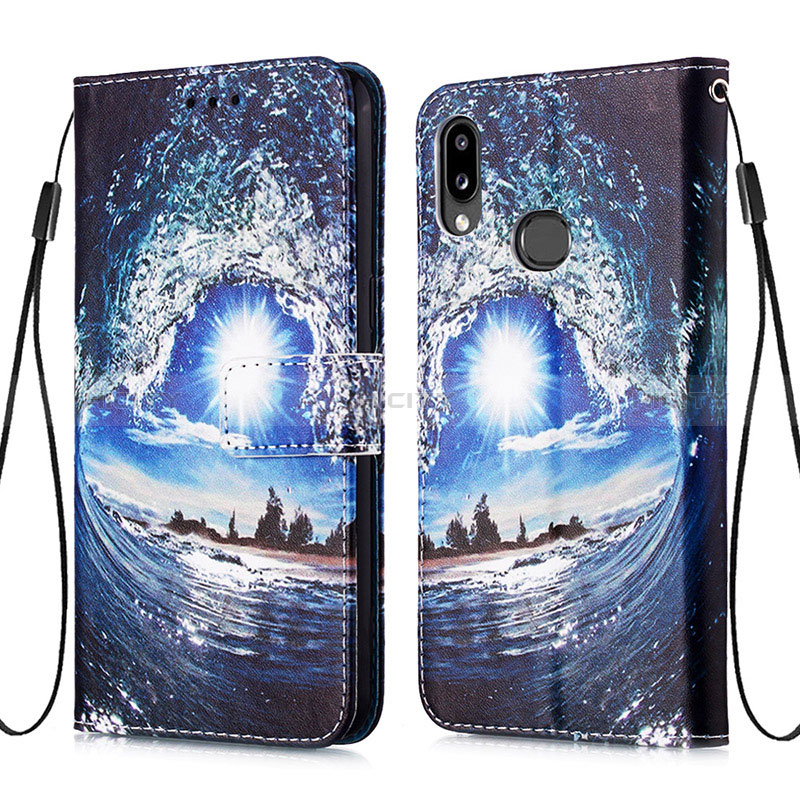 Funda de Cuero Cartera con Soporte Patron de Moda Carcasa Y02B para Samsung Galaxy M01s