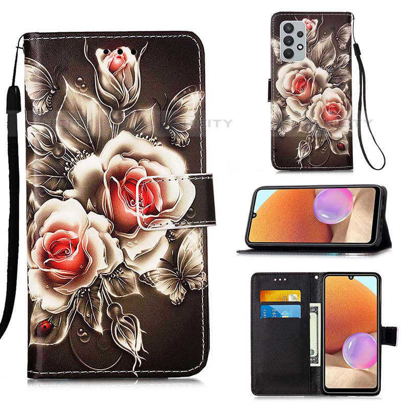 Funda de Cuero Cartera con Soporte Patron de Moda Carcasa Y02B para Samsung Galaxy M32 5G