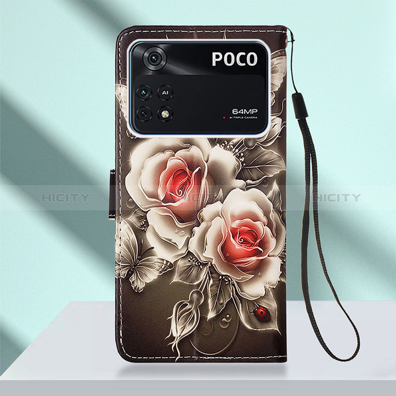 Funda de Cuero Cartera con Soporte Patron de Moda Carcasa Y02B para Xiaomi Poco M4 Pro 4G