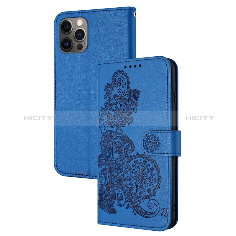 Funda de Cuero Cartera con Soporte Patron de Moda Carcasa Y02X para Apple iPhone 13 Pro Max Azul