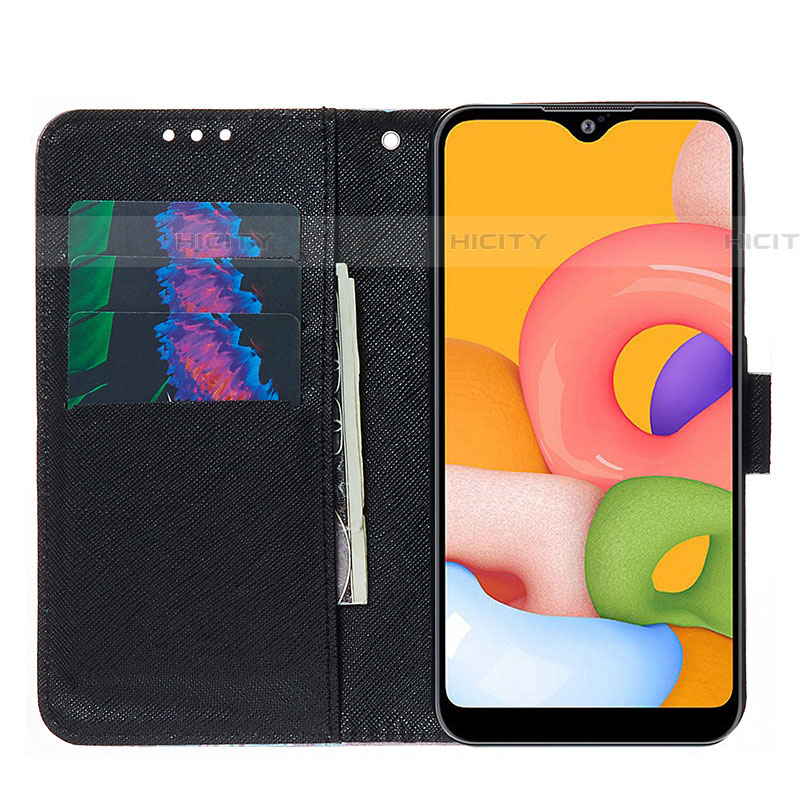 Funda de Cuero Cartera con Soporte Patron de Moda Carcasa Y03B para Samsung Galaxy A01 SM-A015