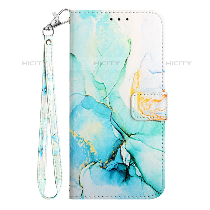 Funda de Cuero Cartera con Soporte Patron de Moda Carcasa Y03B para Samsung Galaxy A03 Verde