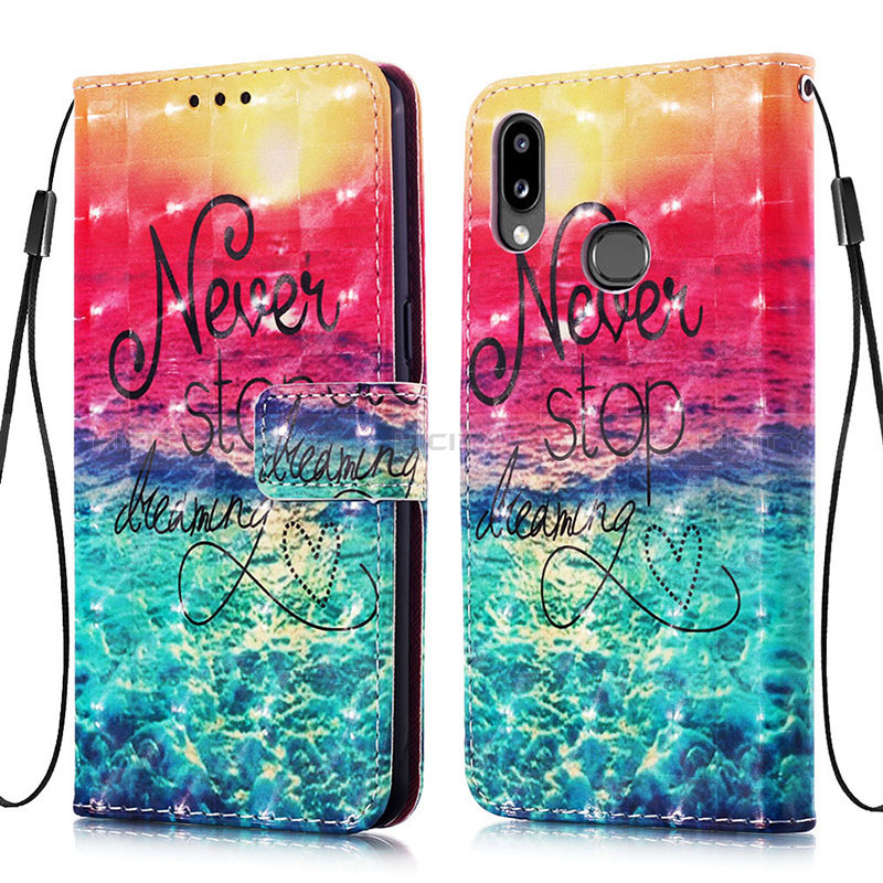 Funda de Cuero Cartera con Soporte Patron de Moda Carcasa Y03B para Samsung Galaxy A10s