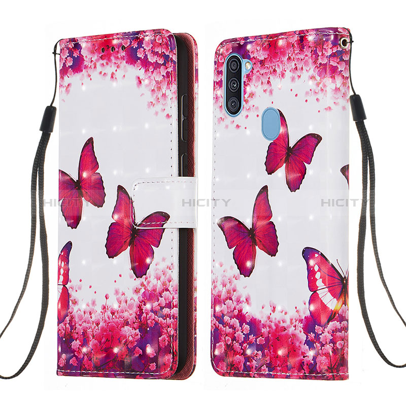 Funda de Cuero Cartera con Soporte Patron de Moda Carcasa Y03B para Samsung Galaxy A11