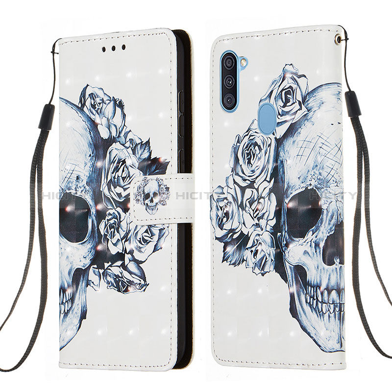 Funda de Cuero Cartera con Soporte Patron de Moda Carcasa Y03B para Samsung Galaxy A11