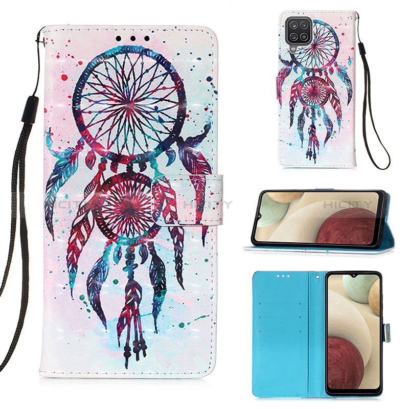 Funda de Cuero Cartera con Soporte Patron de Moda Carcasa Y03B para Samsung Galaxy A12 5G Multicolor