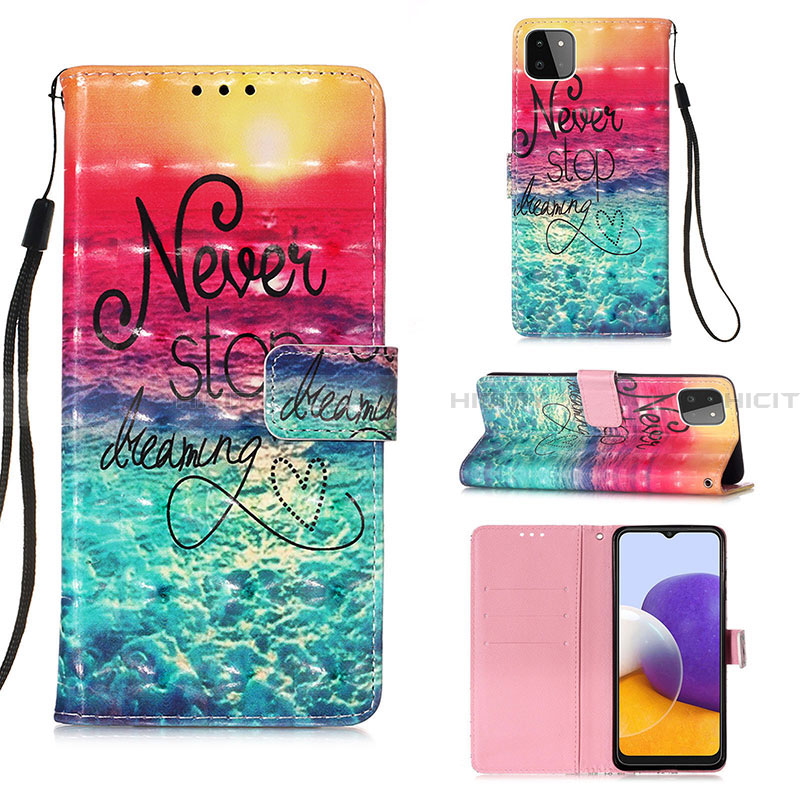 Funda de Cuero Cartera con Soporte Patron de Moda Carcasa Y03B para Samsung Galaxy A22 5G