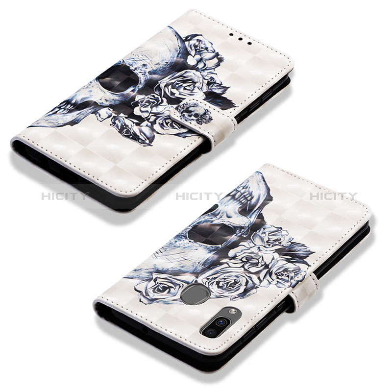 Funda de Cuero Cartera con Soporte Patron de Moda Carcasa Y03B para Samsung Galaxy A30