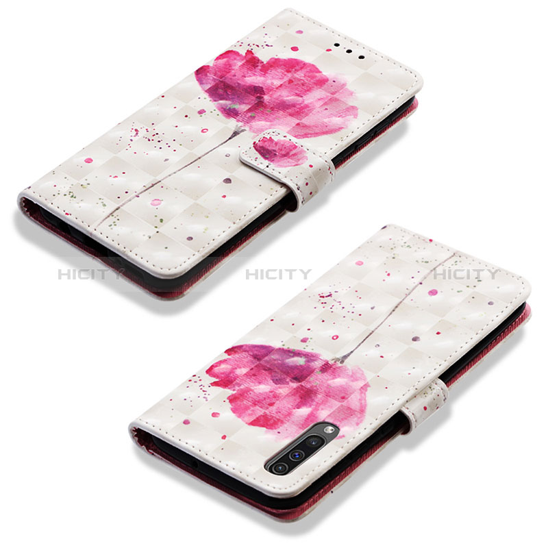 Funda de Cuero Cartera con Soporte Patron de Moda Carcasa Y03B para Samsung Galaxy A30S Rosa