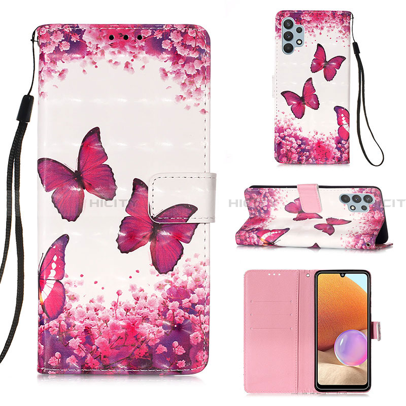 Funda de Cuero Cartera con Soporte Patron de Moda Carcasa Y03B para Samsung Galaxy A32 4G