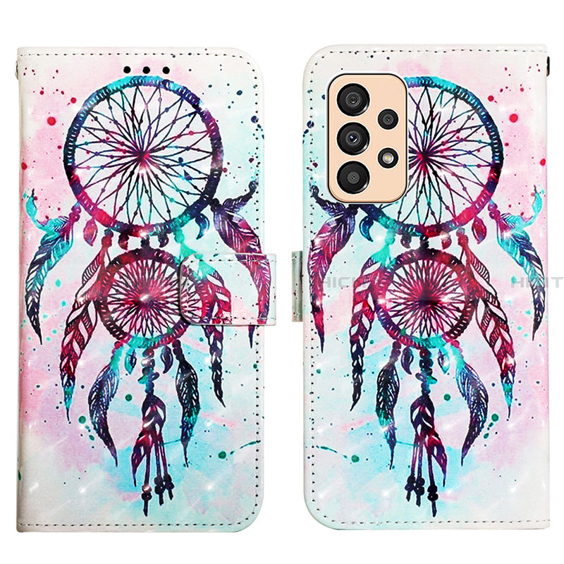 Funda de Cuero Cartera con Soporte Patron de Moda Carcasa Y03B para Samsung Galaxy A33 5G Multicolor