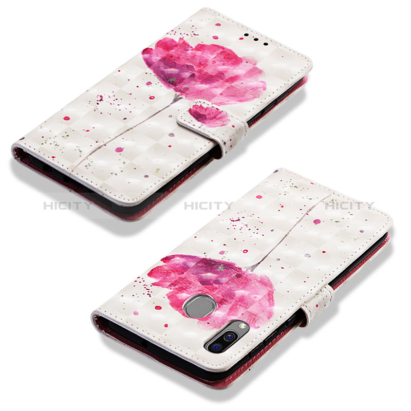 Funda de Cuero Cartera con Soporte Patron de Moda Carcasa Y03B para Samsung Galaxy A40 Rosa