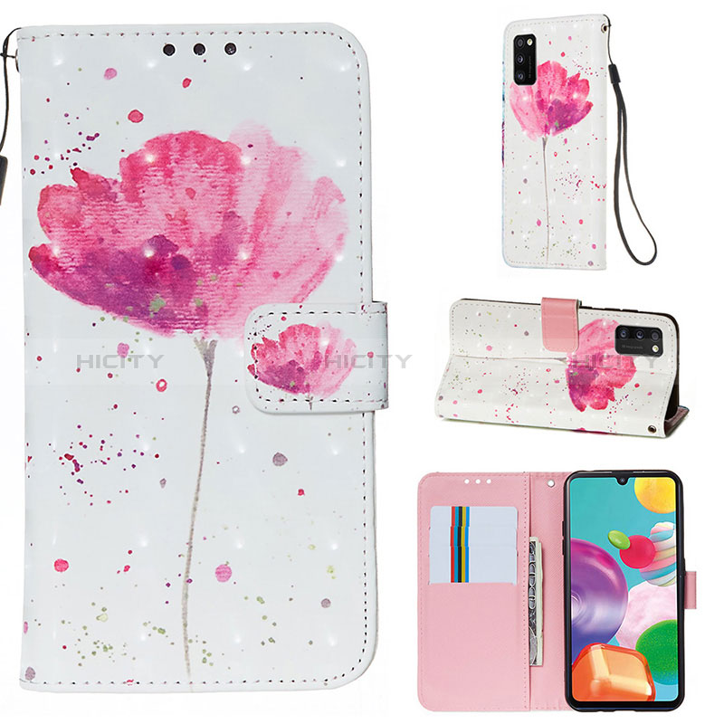 Funda de Cuero Cartera con Soporte Patron de Moda Carcasa Y03B para Samsung Galaxy A41