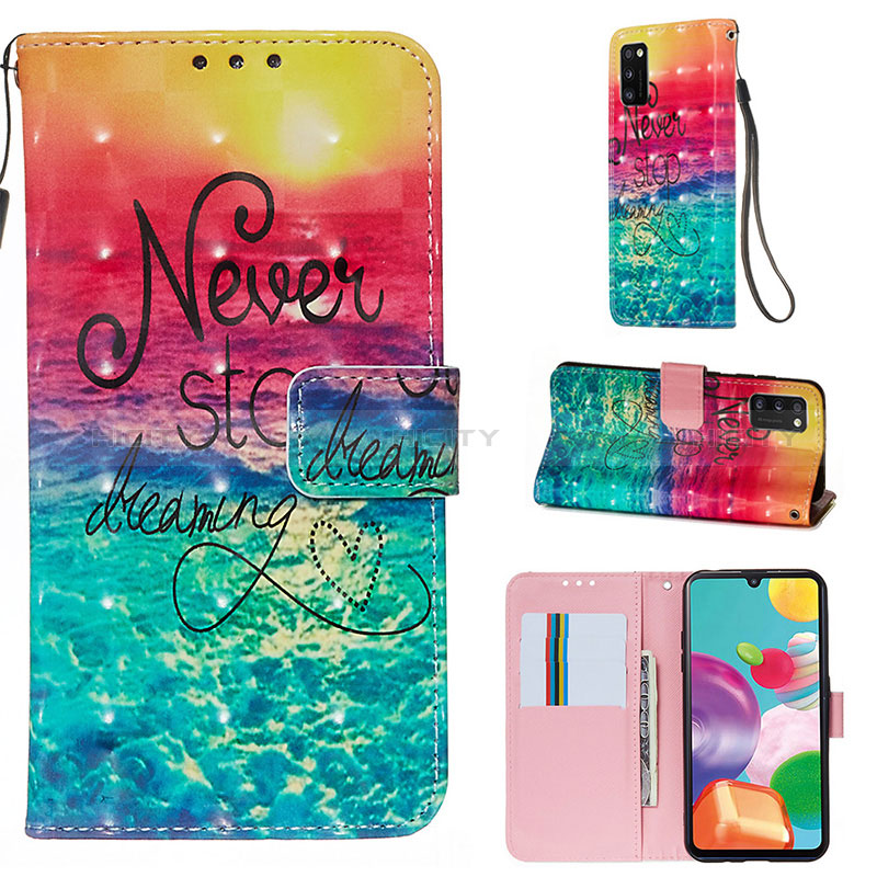 Funda de Cuero Cartera con Soporte Patron de Moda Carcasa Y03B para Samsung Galaxy A41