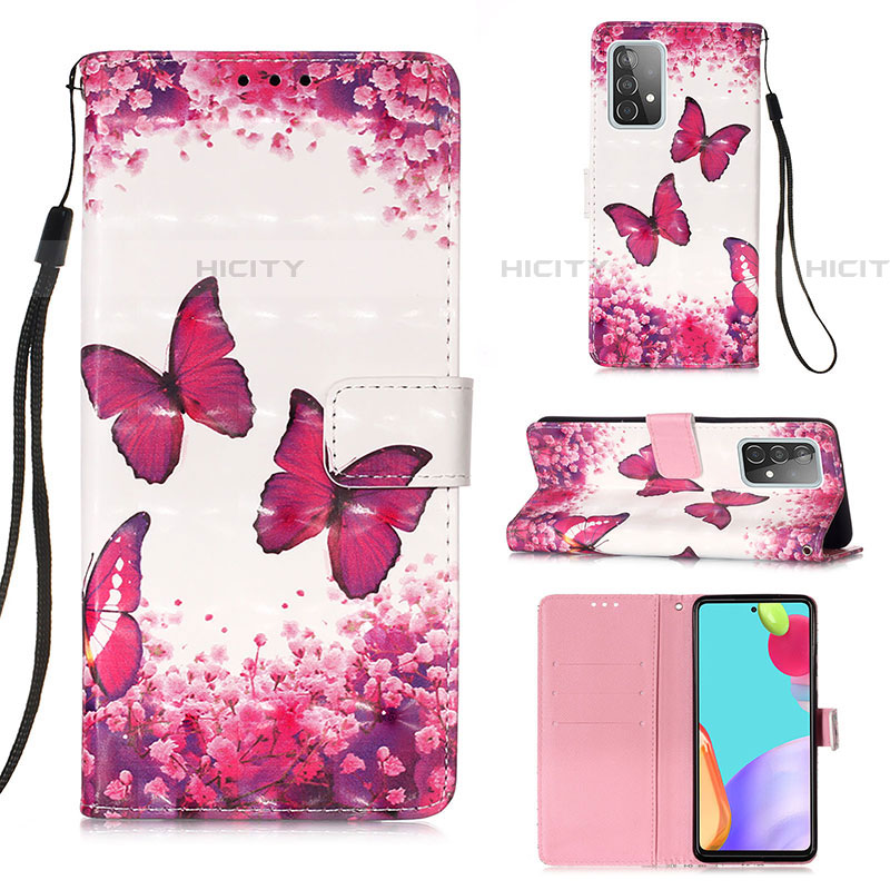 Funda de Cuero Cartera con Soporte Patron de Moda Carcasa Y03B para Samsung Galaxy A52 4G