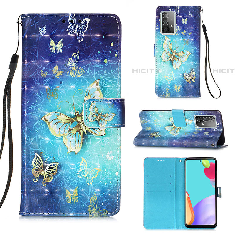 Funda de Cuero Cartera con Soporte Patron de Moda Carcasa Y03B para Samsung Galaxy A52 4G