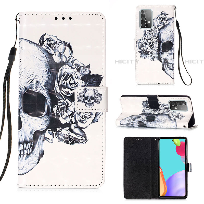 Funda de Cuero Cartera con Soporte Patron de Moda Carcasa Y03B para Samsung Galaxy A52 4G