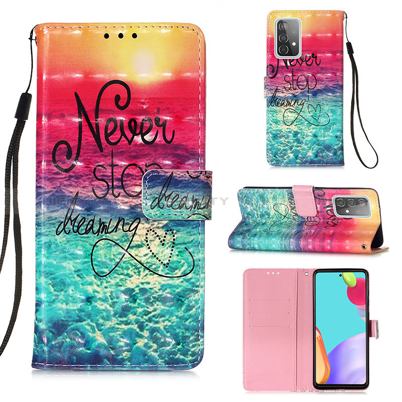 Funda de Cuero Cartera con Soporte Patron de Moda Carcasa Y03B para Samsung Galaxy A52s 5G