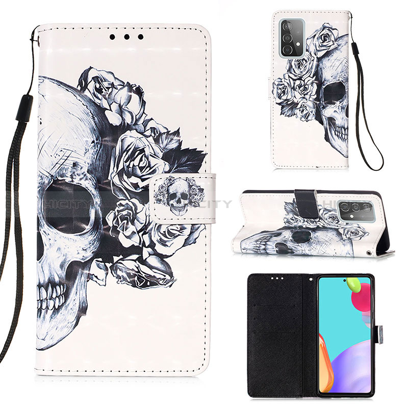 Funda de Cuero Cartera con Soporte Patron de Moda Carcasa Y03B para Samsung Galaxy A52s 5G