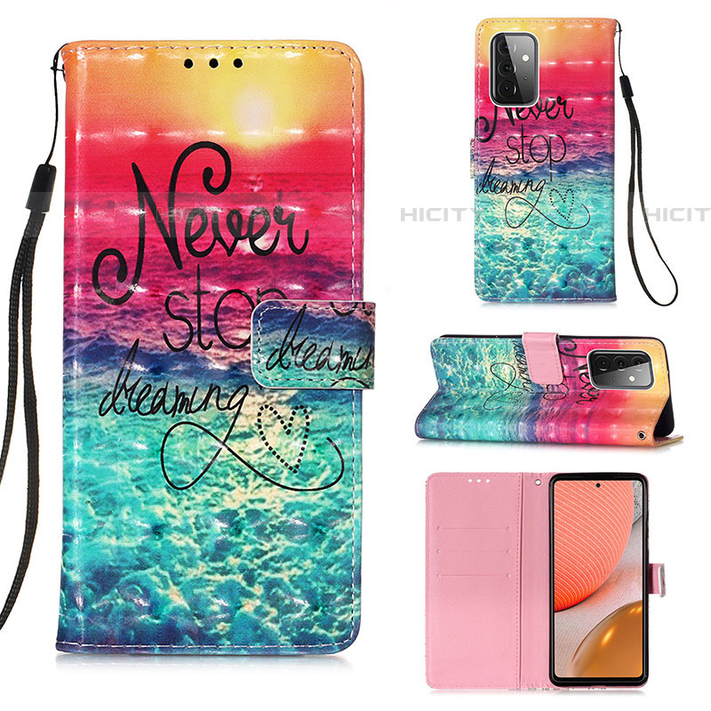 Funda de Cuero Cartera con Soporte Patron de Moda Carcasa Y03B para Samsung Galaxy A72 5G