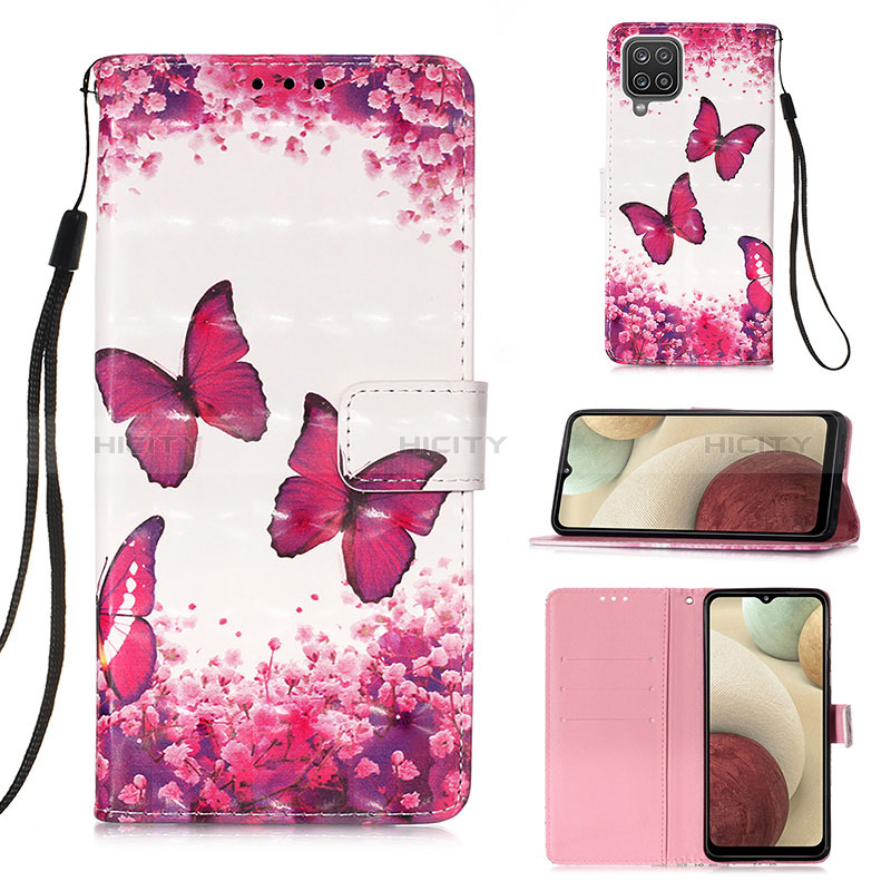 Funda de Cuero Cartera con Soporte Patron de Moda Carcasa Y03B para Samsung Galaxy F12