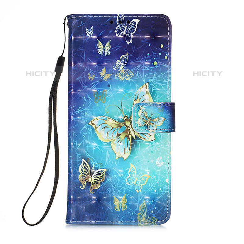 Funda de Cuero Cartera con Soporte Patron de Moda Carcasa Y03B para Samsung Galaxy M02s Azul Cielo