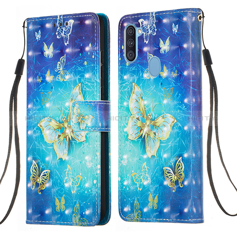 Funda de Cuero Cartera con Soporte Patron de Moda Carcasa Y03B para Samsung Galaxy M11