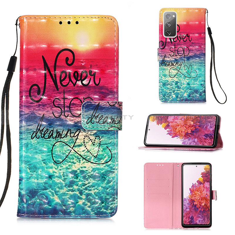 Funda de Cuero Cartera con Soporte Patron de Moda Carcasa Y03B para Samsung Galaxy S20 FE 4G