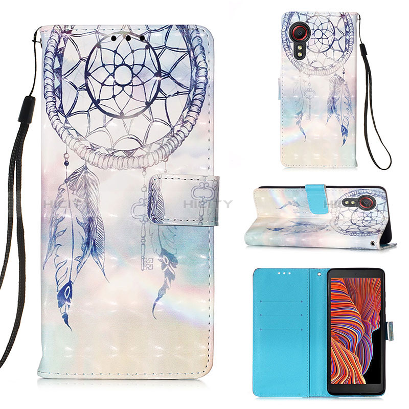 Funda de Cuero Cartera con Soporte Patron de Moda Carcasa Y03B para Samsung Galaxy XCover 5 SM-G525F