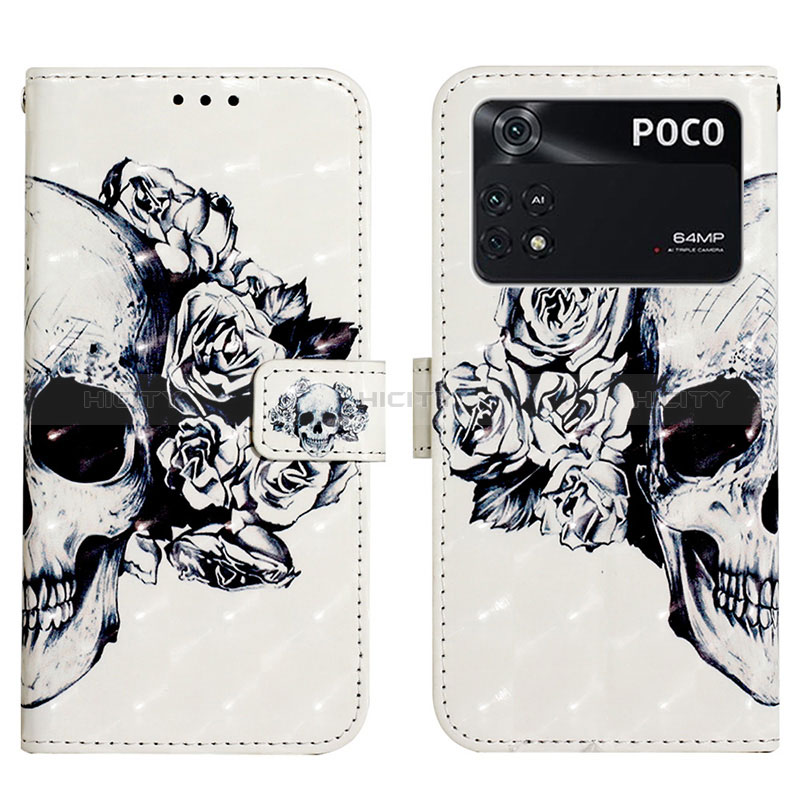 Funda de Cuero Cartera con Soporte Patron de Moda Carcasa Y03B para Xiaomi Poco M4 Pro 4G