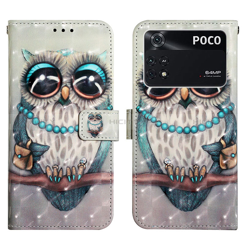 Funda de Cuero Cartera con Soporte Patron de Moda Carcasa Y03B para Xiaomi Poco M4 Pro 4G Multicolor