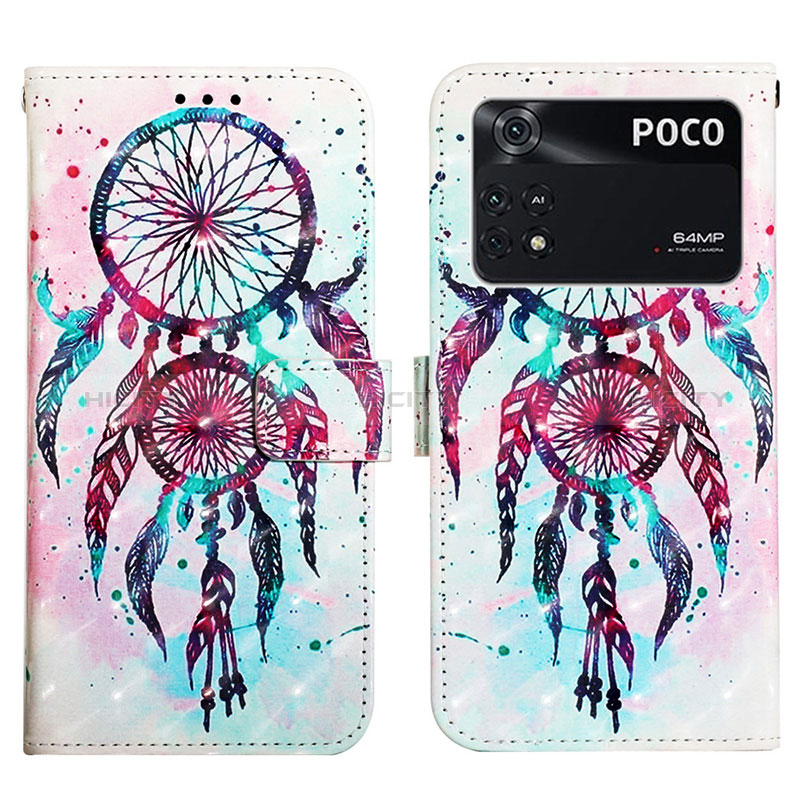 Funda de Cuero Cartera con Soporte Patron de Moda Carcasa Y03B para Xiaomi Poco M4 Pro 4G Vistoso