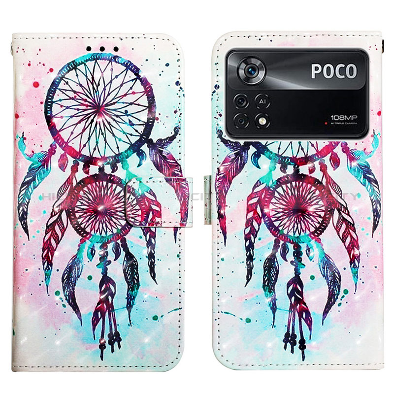 Funda de Cuero Cartera con Soporte Patron de Moda Carcasa Y03B para Xiaomi Poco X4 Pro 5G Vistoso