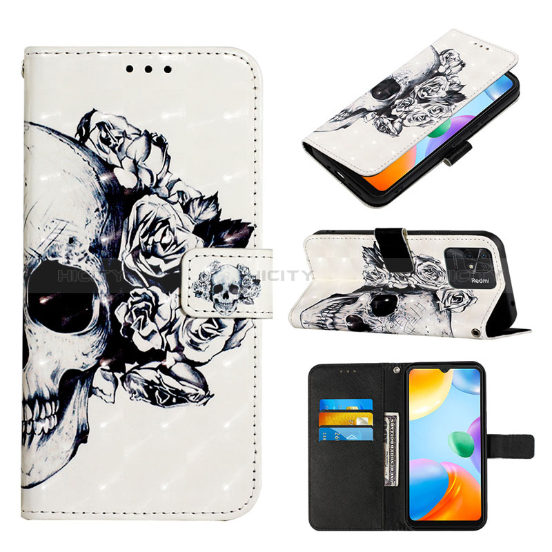 Funda de Cuero Cartera con Soporte Patron de Moda Carcasa Y03B para Xiaomi Redmi 10 Power