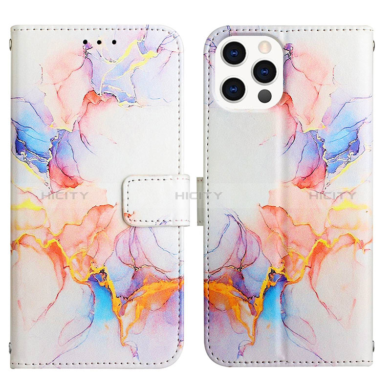 Funda de Cuero Cartera con Soporte Patron de Moda Carcasa Y04B para Apple iPhone 15 Pro