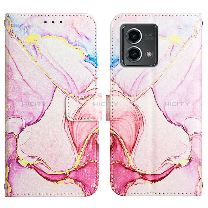 Funda de Cuero Cartera con Soporte Patron de Moda Carcasa Y04B para Motorola Moto G Stylus (2023) 5G Rosa