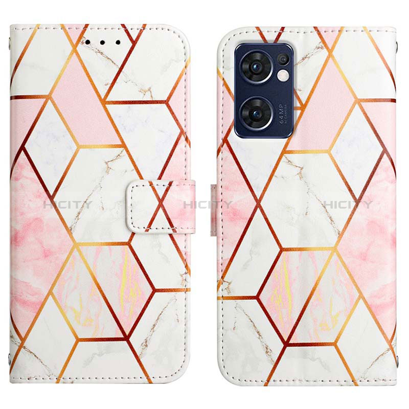 Funda de Cuero Cartera con Soporte Patron de Moda Carcasa Y04B para OnePlus Nord CE 2 5G Blanco