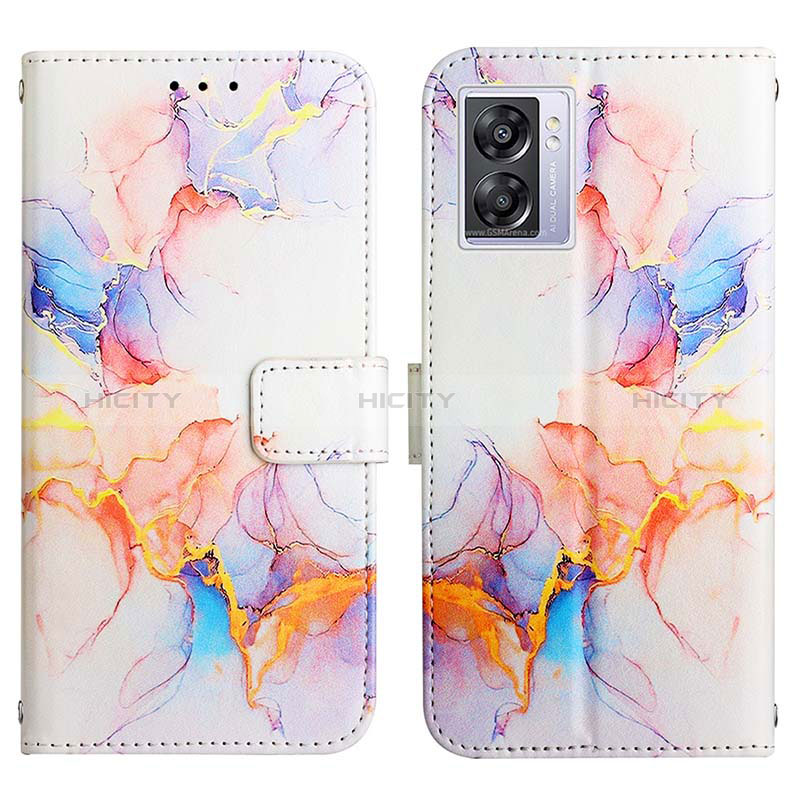 Funda de Cuero Cartera con Soporte Patron de Moda Carcasa Y04B para Oppo A56S 5G