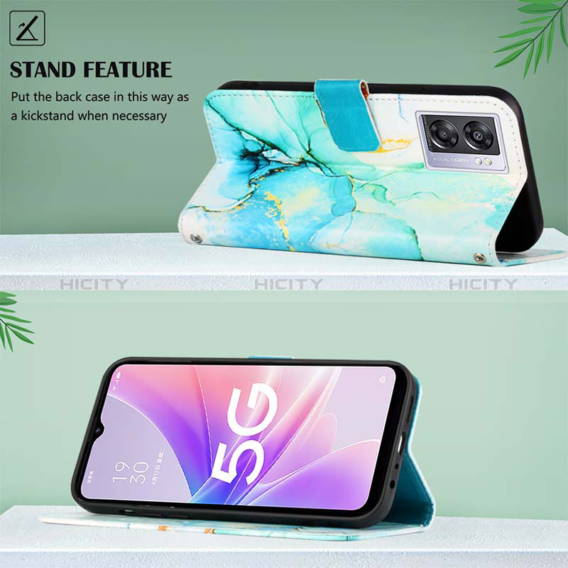 Funda de Cuero Cartera con Soporte Patron de Moda Carcasa Y04B para Oppo A56S 5G