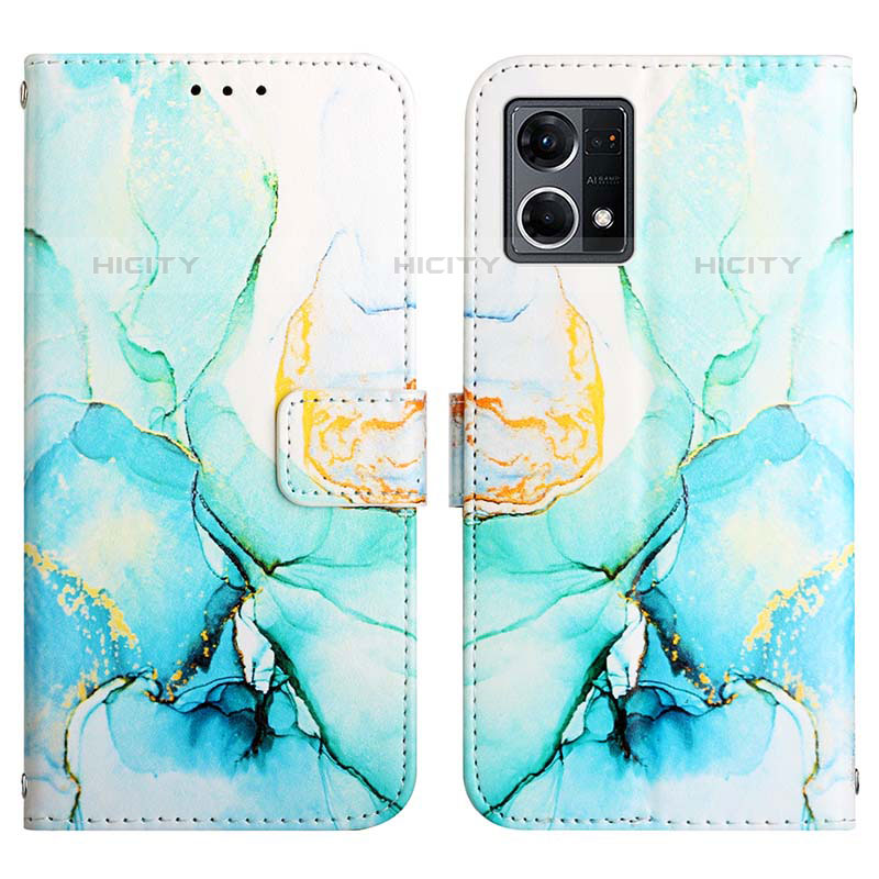 Funda de Cuero Cartera con Soporte Patron de Moda Carcasa Y04B para Oppo F21 Pro 4G