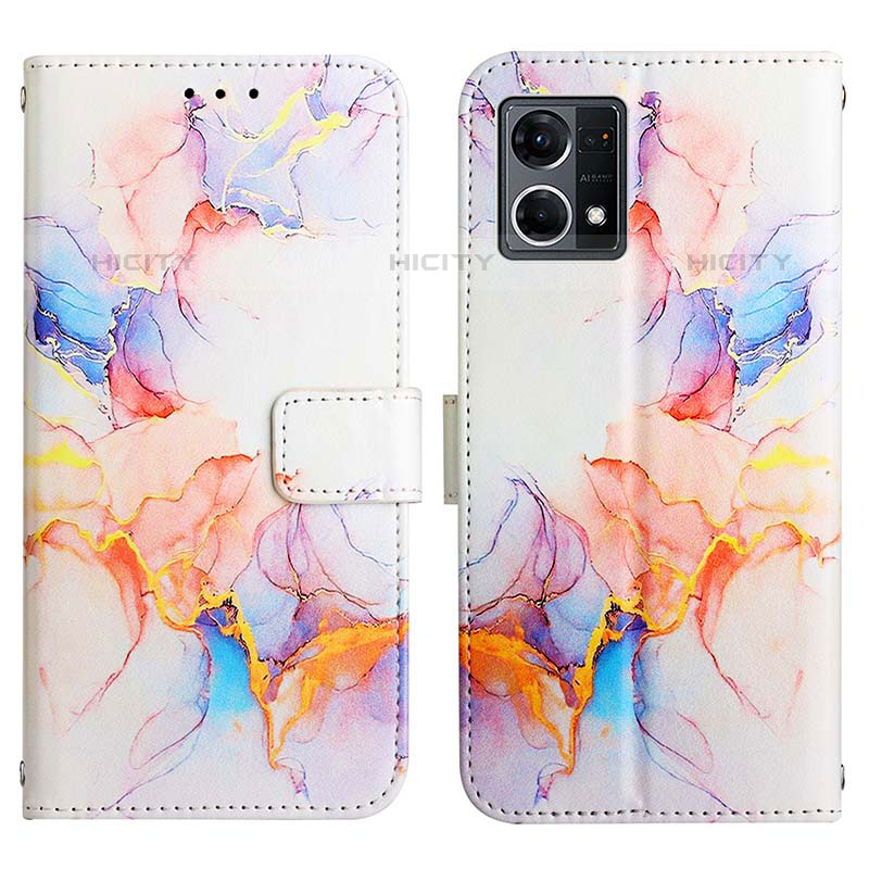 Funda de Cuero Cartera con Soporte Patron de Moda Carcasa Y04B para Oppo F21s Pro 4G