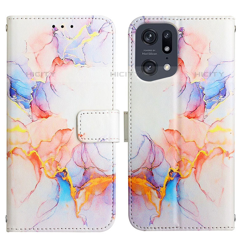 Funda de Cuero Cartera con Soporte Patron de Moda Carcasa Y04B para Oppo Find X5 Pro 5G