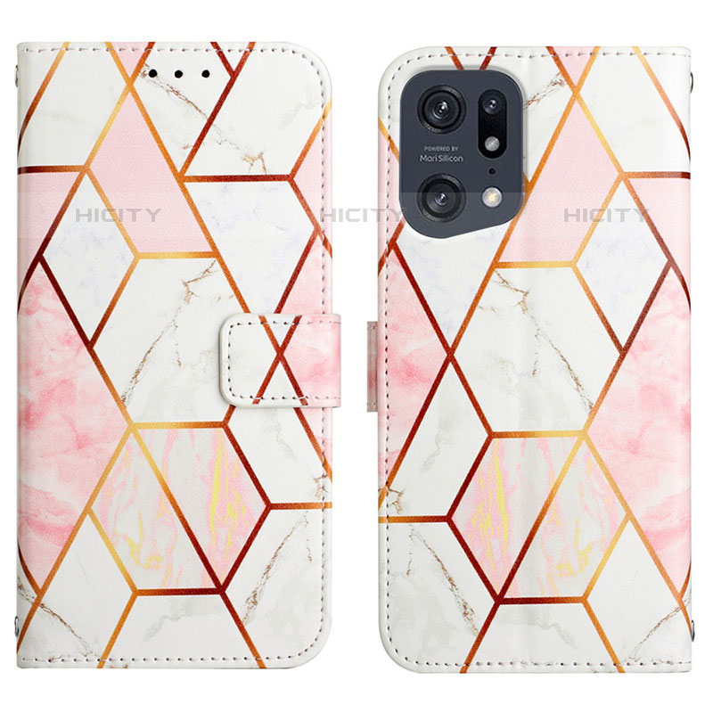 Funda de Cuero Cartera con Soporte Patron de Moda Carcasa Y04B para Oppo Find X5 Pro 5G