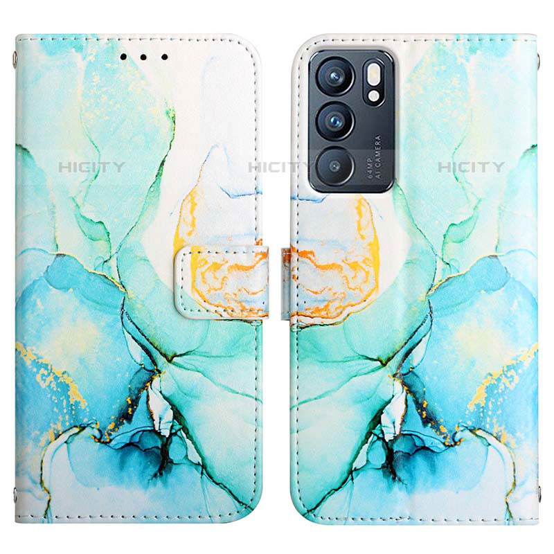 Funda de Cuero Cartera con Soporte Patron de Moda Carcasa Y04B para Oppo Reno6 5G