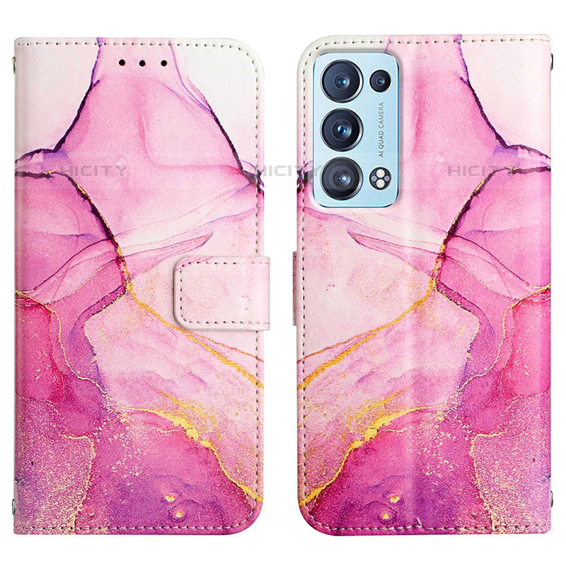 Funda de Cuero Cartera con Soporte Patron de Moda Carcasa Y04B para Oppo Reno6 Pro 5G