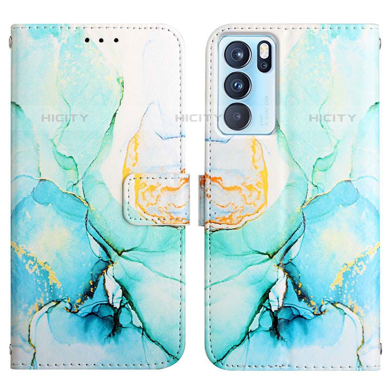 Funda de Cuero Cartera con Soporte Patron de Moda Carcasa Y04B para Oppo Reno6 Pro 5G India