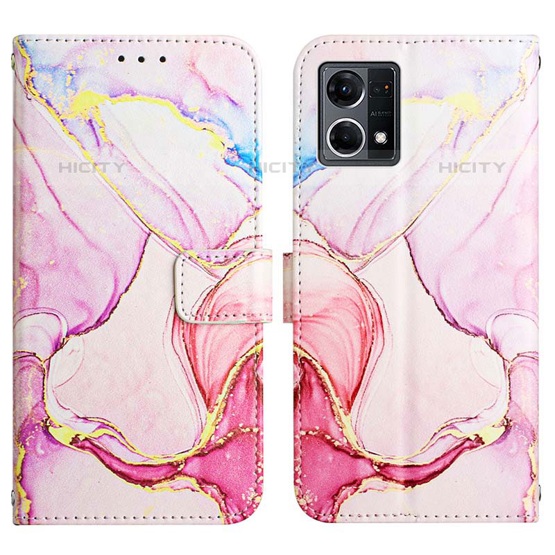 Funda de Cuero Cartera con Soporte Patron de Moda Carcasa Y04B para Oppo Reno7 4G