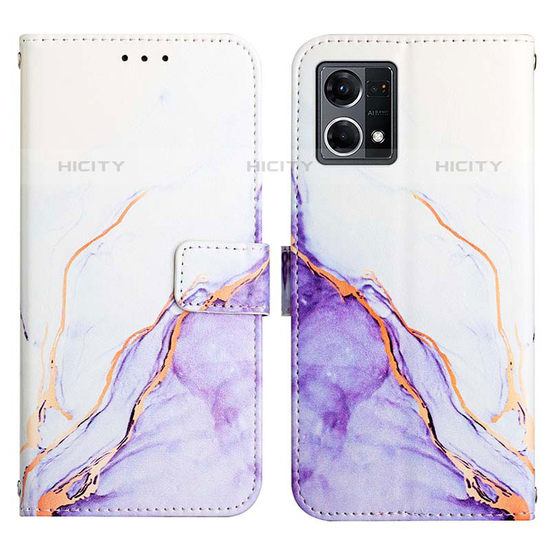 Funda de Cuero Cartera con Soporte Patron de Moda Carcasa Y04B para Oppo Reno7 4G