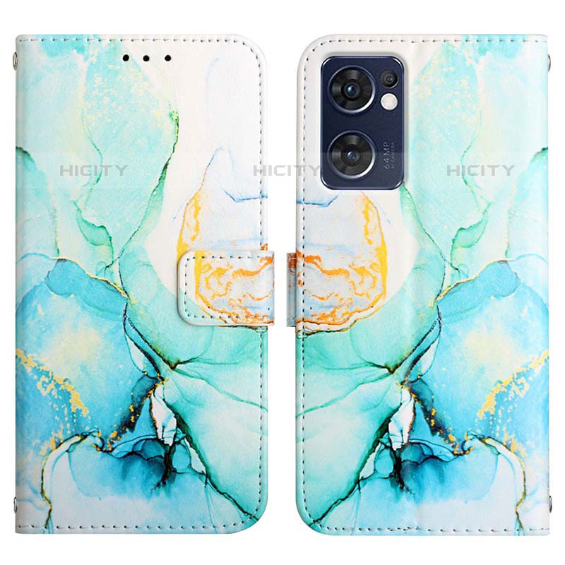 Funda de Cuero Cartera con Soporte Patron de Moda Carcasa Y04B para Oppo Reno7 5G